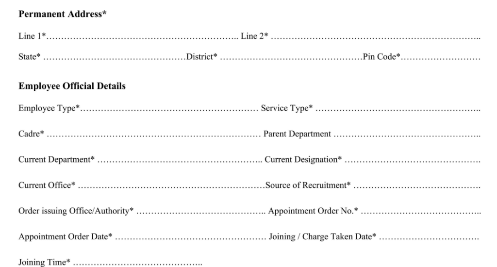 TRE-3 HRMS FORM FILLING