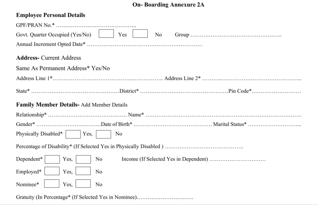 TRE-3 HRMS FORM FILLING