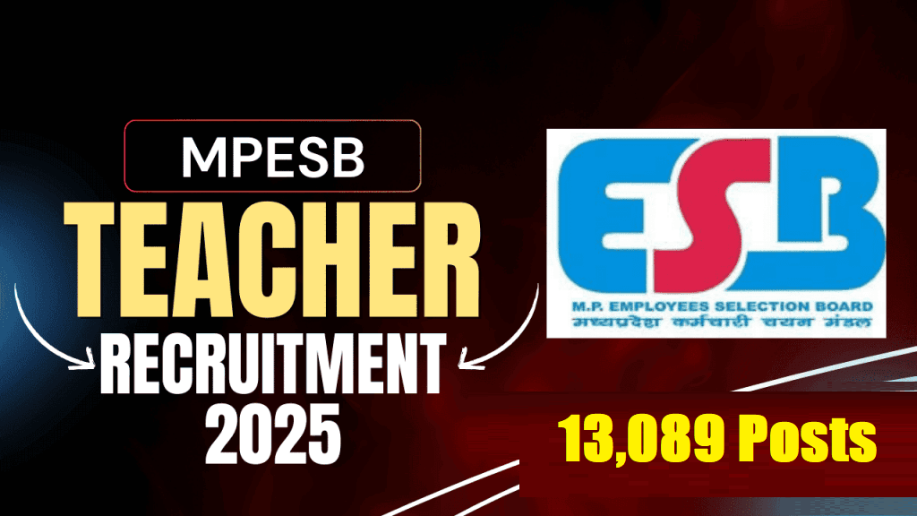 MPESB Primary School Teacher PSTST Recruitment 2025