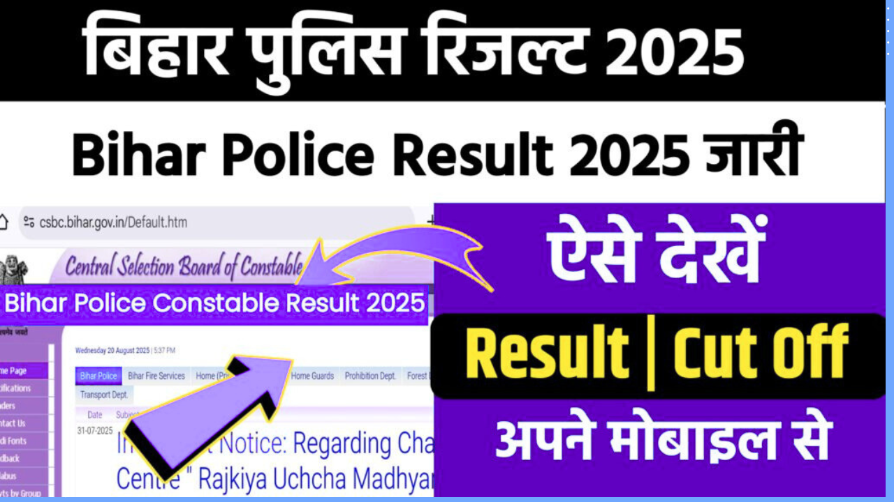 Bihar Police CSBC Constable Result 2025