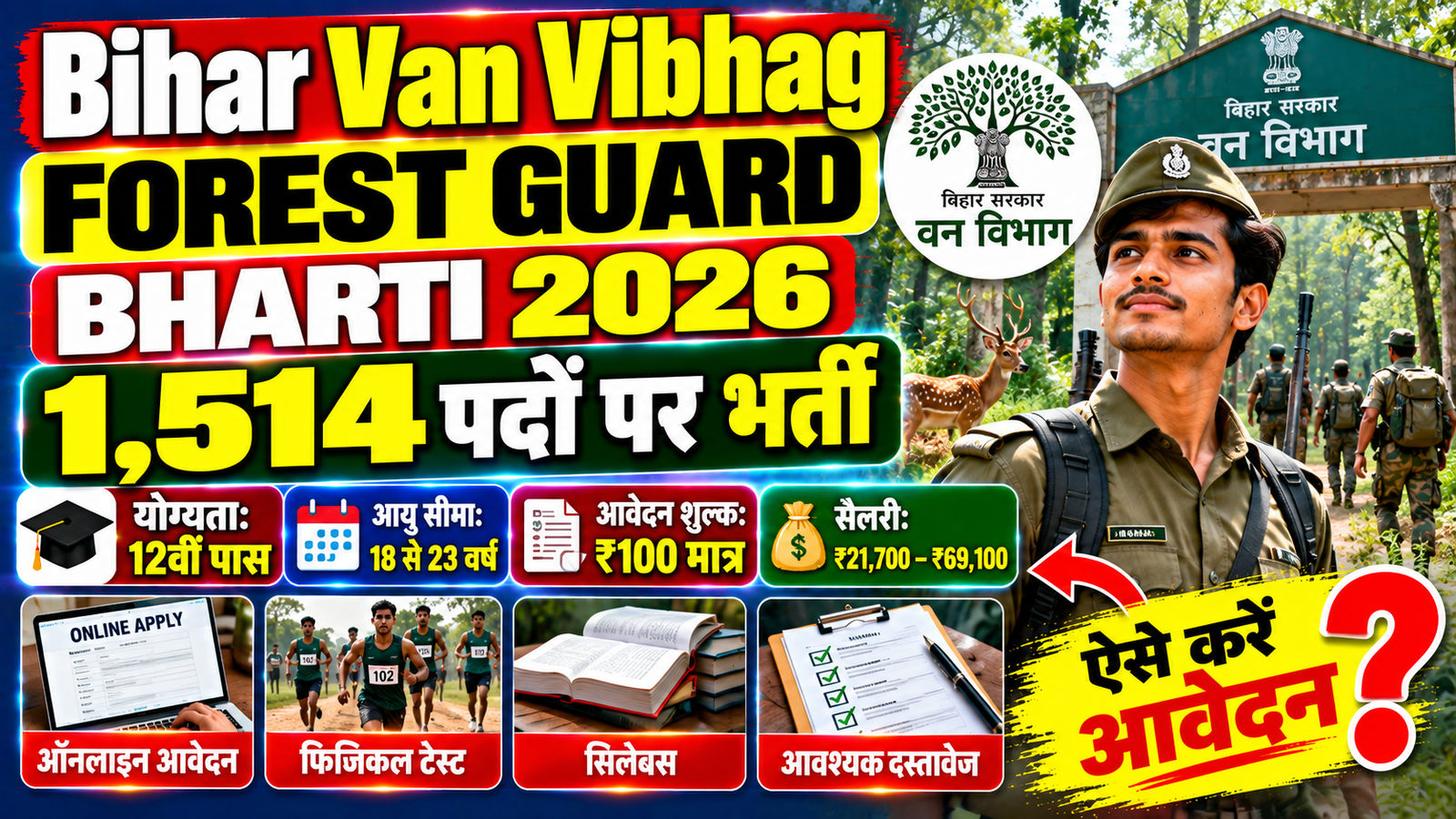 Bihar Van Vibhag Forest Guard Bharti